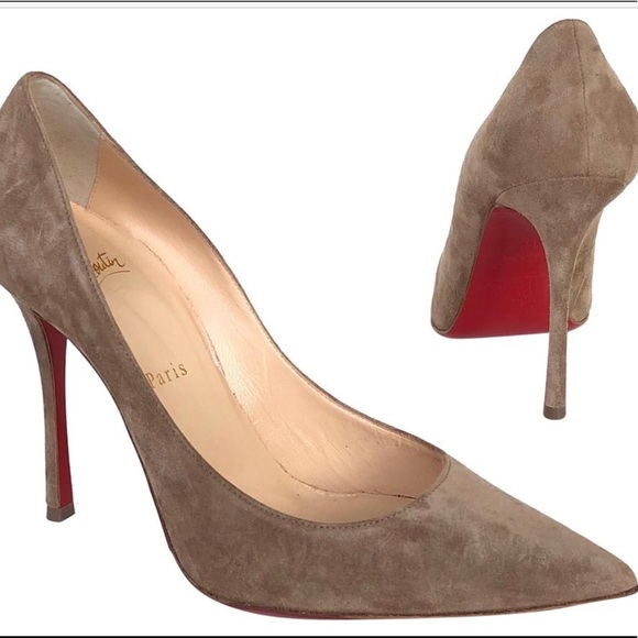 Christian Louboutin Suede Decoltish Pumps - Picture 2 of 3